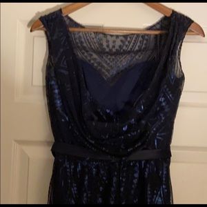 Angelica Faccenda Navy Sequin Floorlength gown